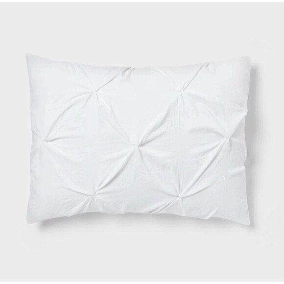 8pc Queen Pinch Pleat Comforter Set White - Threshold - Picture 5 of 9